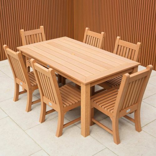 Winawood Rectangular Dining Table with 6 Chairs - New Teak