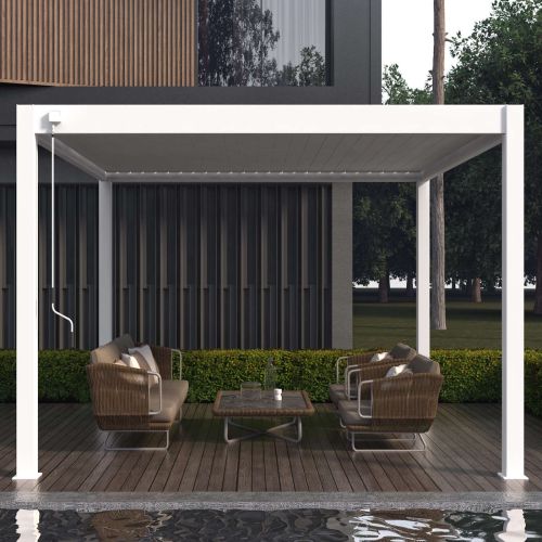 Zeus Prime Bio-Climatic Pergola - White (4m x 4m)