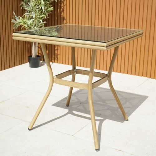Lyon 75cm Square Parisian Bistro Table - Brown