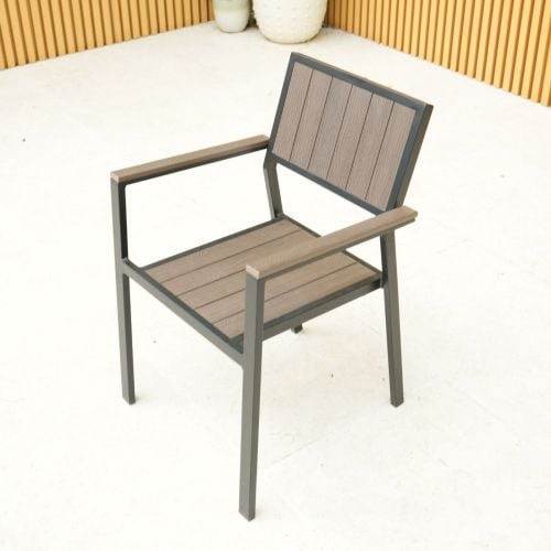 Fairmont High Back Chair - Black and Dark Brown