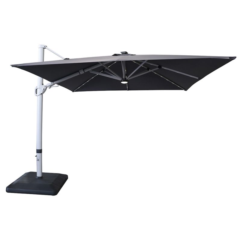 Hartman 3m Caribbean Square Cantilever Parasol And Base Grey