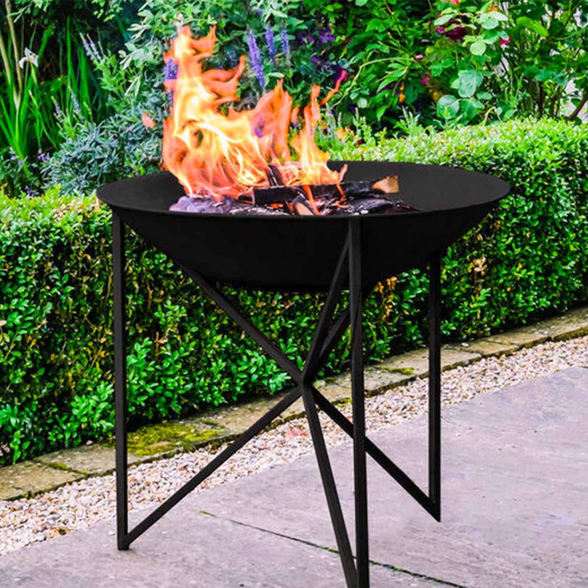 Eden 58cm Black Iron Firebowl