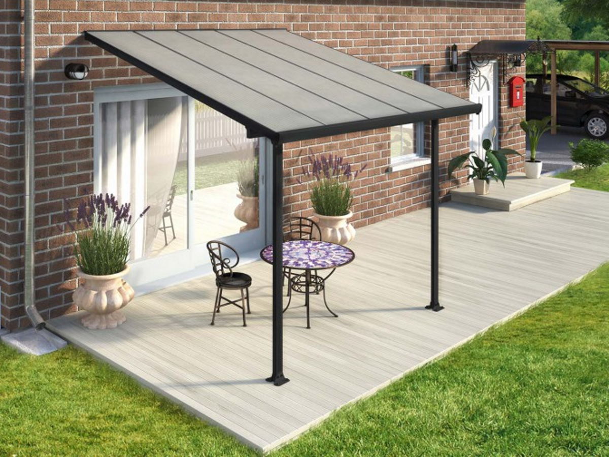 Feria Deep Patio Cover 3.05m x 3m - Dark Grey (Canopia by Palram)