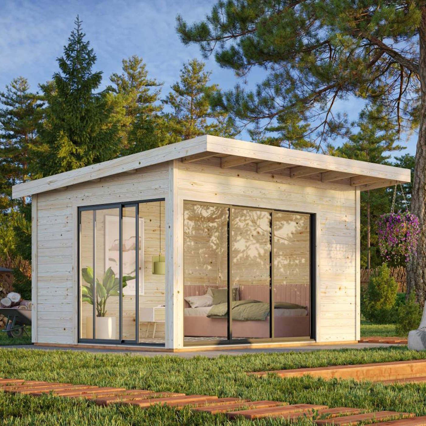 Andrea 11.2sqm (2.6m x 3.9m) Slide Garden Room / Garden Office