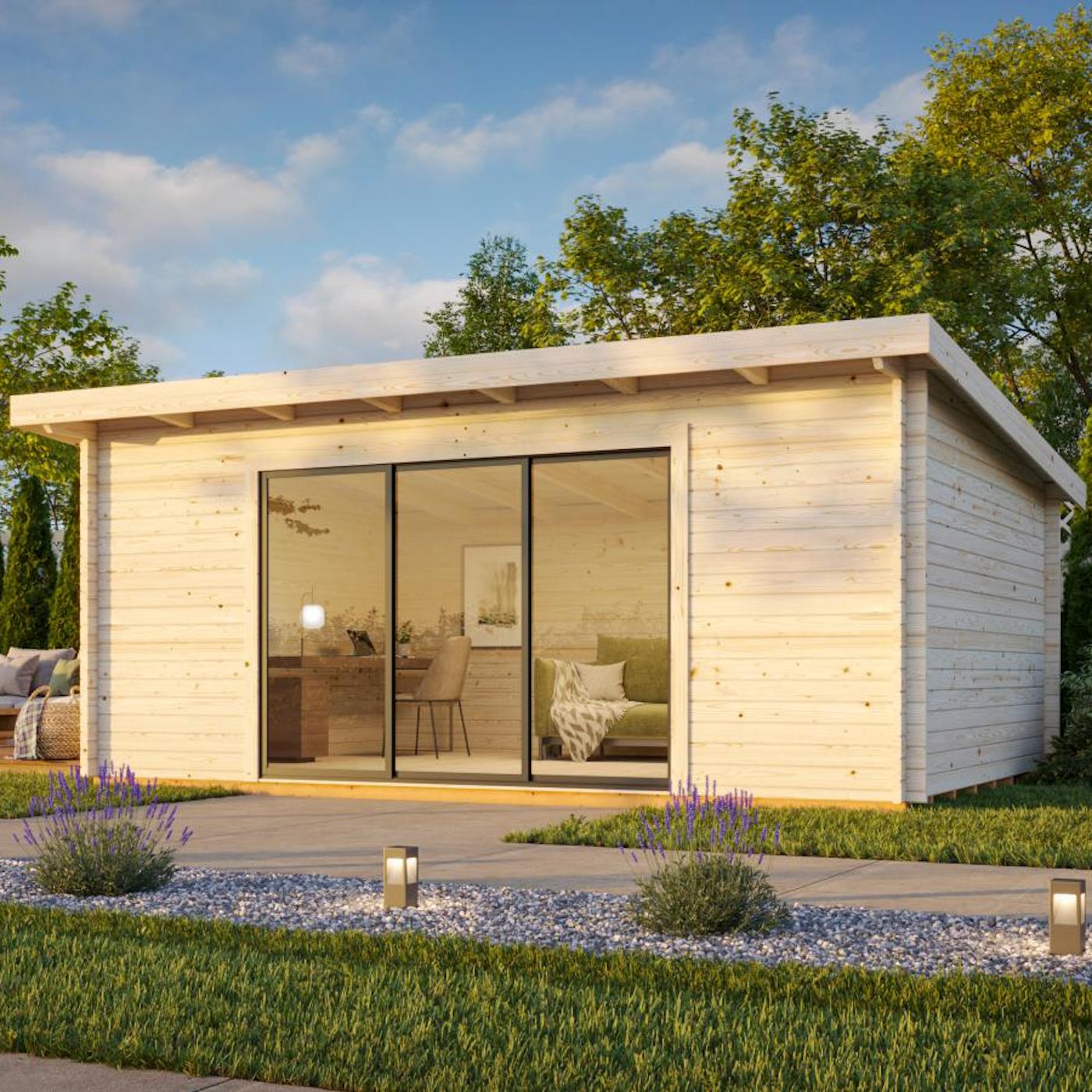 Lea 19.4sqm (2.4m x 4.7m) Slide Garden Room / Home Office
