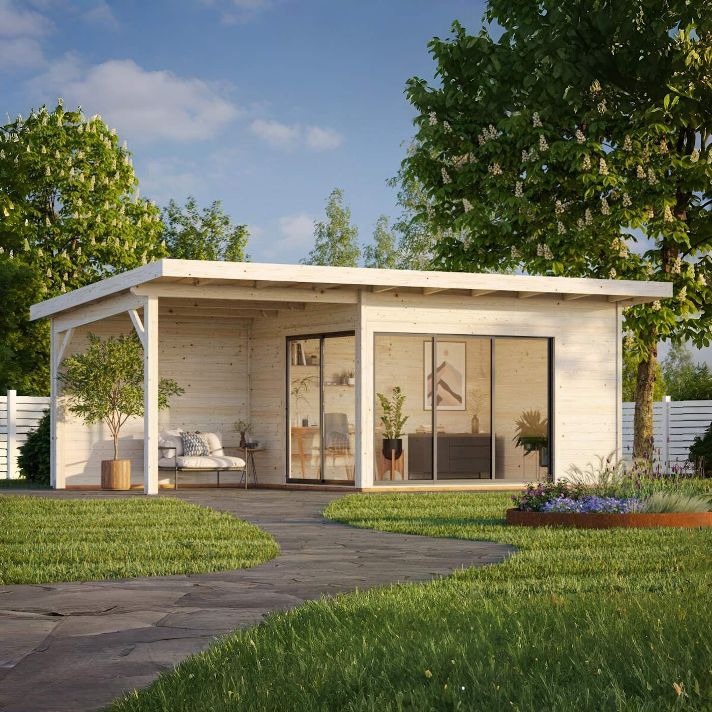 Andrea 11.2sqm + 7.9sqm (2.6m x 6.9m) Slide Garden Room / Garden Office