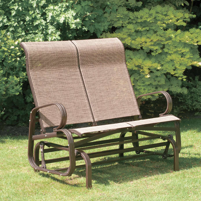 Savannah Bronze Twin Seat Glider Textilene