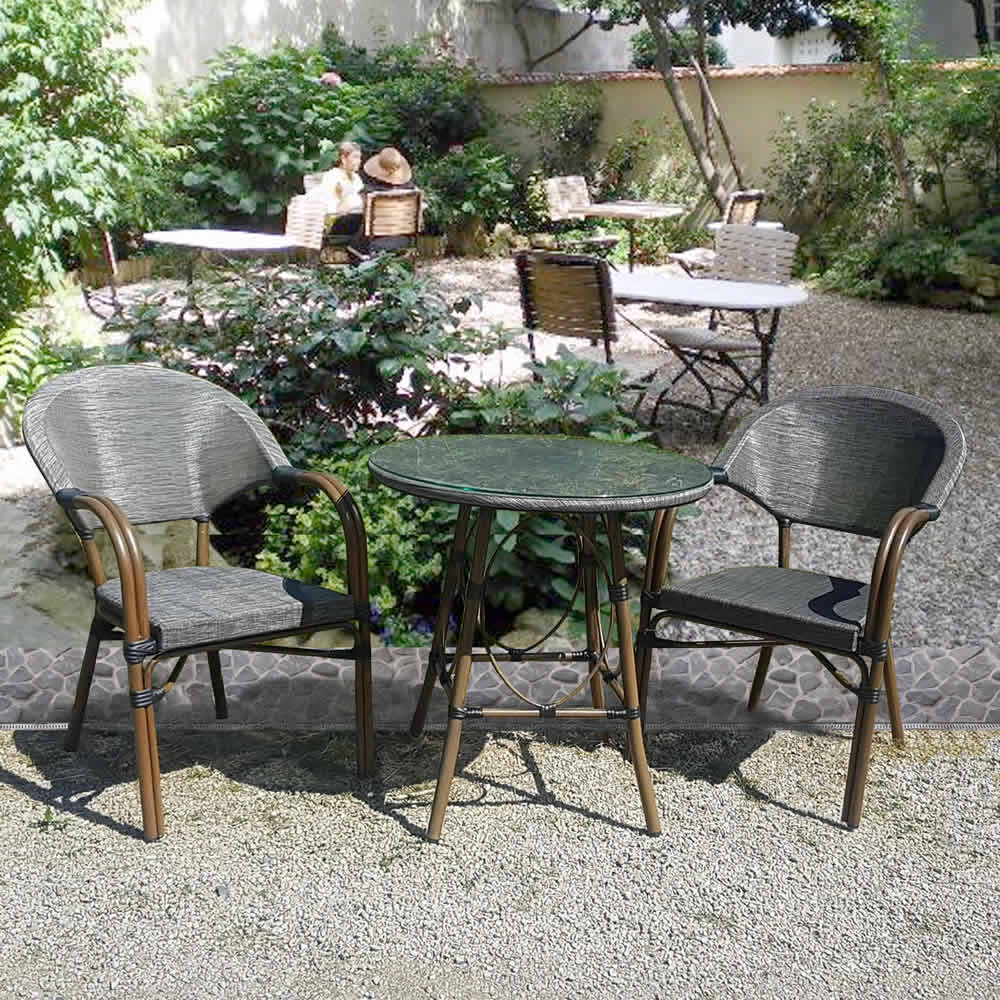 Johannesburg Metal and Textilene Bistro Furniture Set