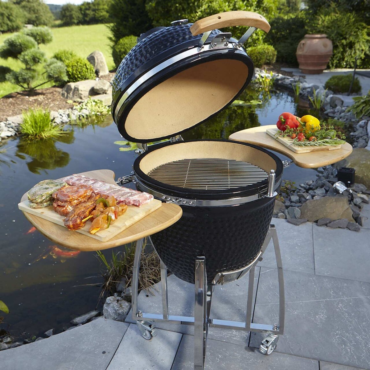 Buschbeck Kamado XL 21 inch BBQ Grill with Accessories Pack