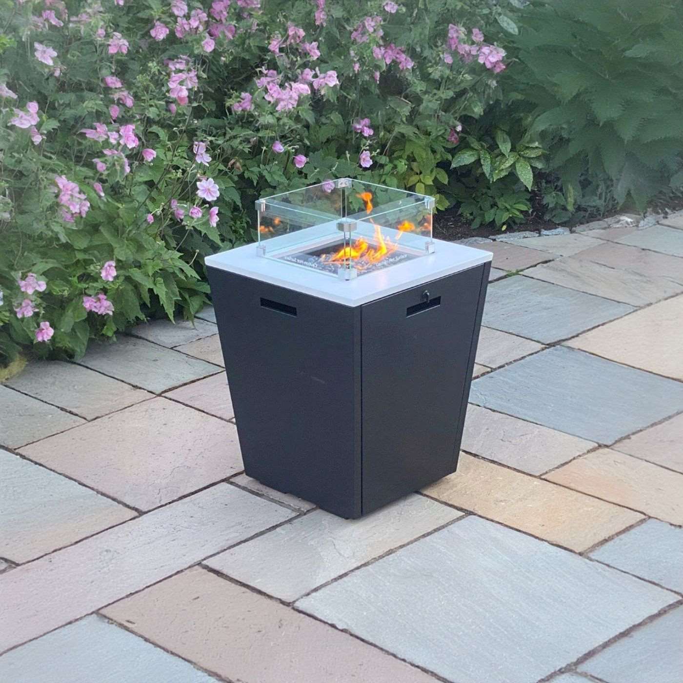 Premium Naples Gas Fire Pit in Black