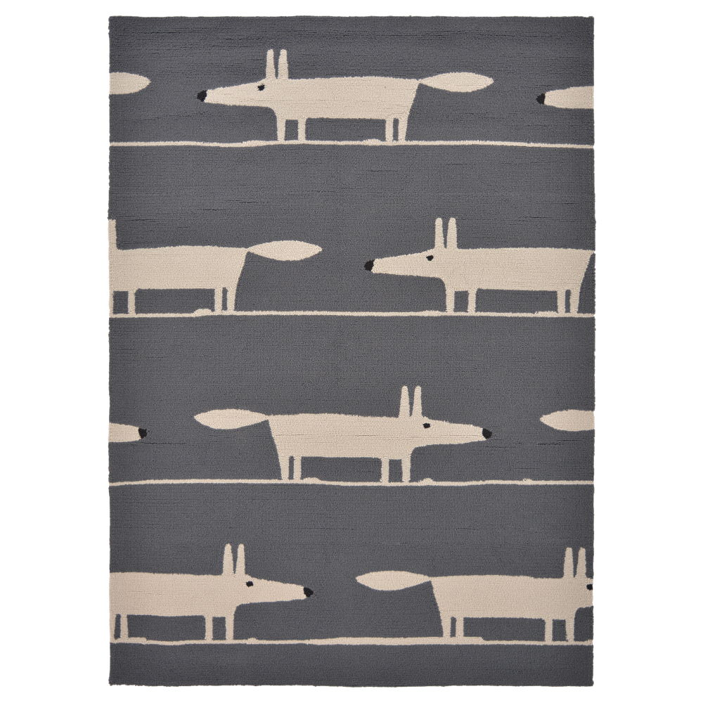 Outdoor Scion Mr. Fox Charcoal Carpet (140cm x 200cm)