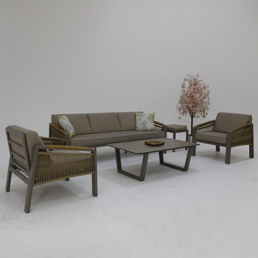 Mykonos Sofa Set in Cappuccino