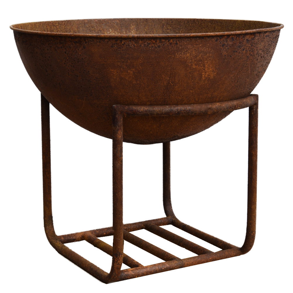 Outdoor Artisan 57cm Firebowl on Stand - Rust Iron