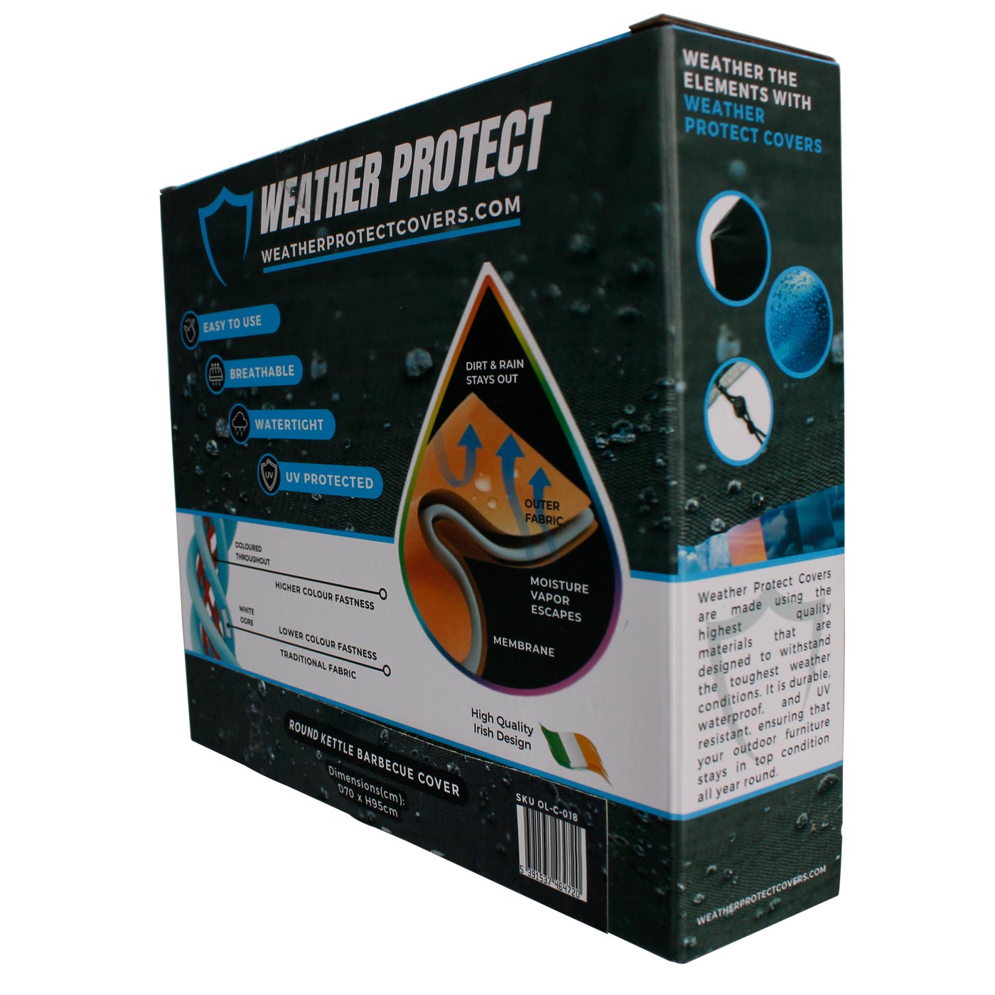 Weather Protect Barbecue Kettle Round - (70cm x 95cm)