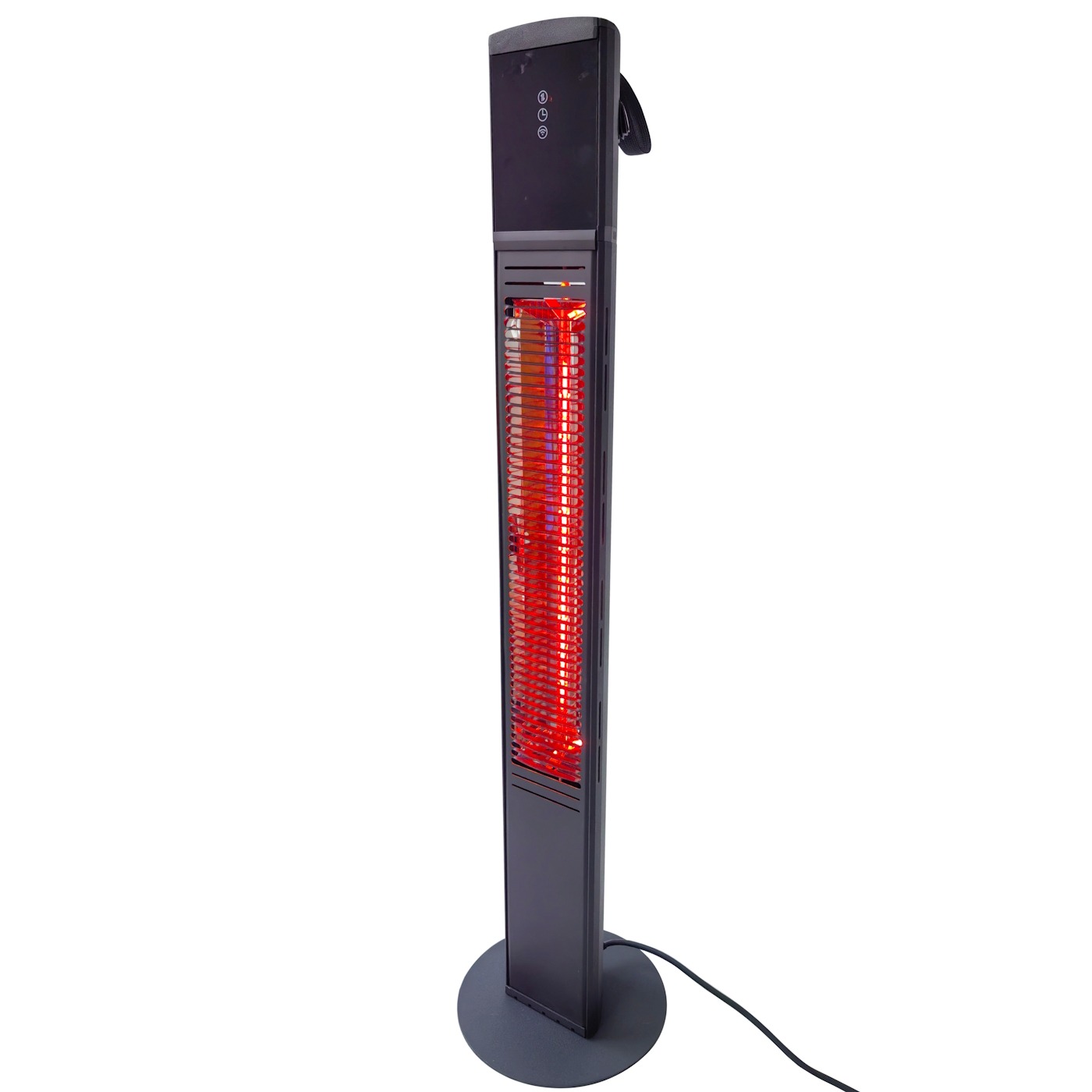 Freestanding Ceramic Glass Front Infrared Heater with Remote Control IP65 - 1500 Watt