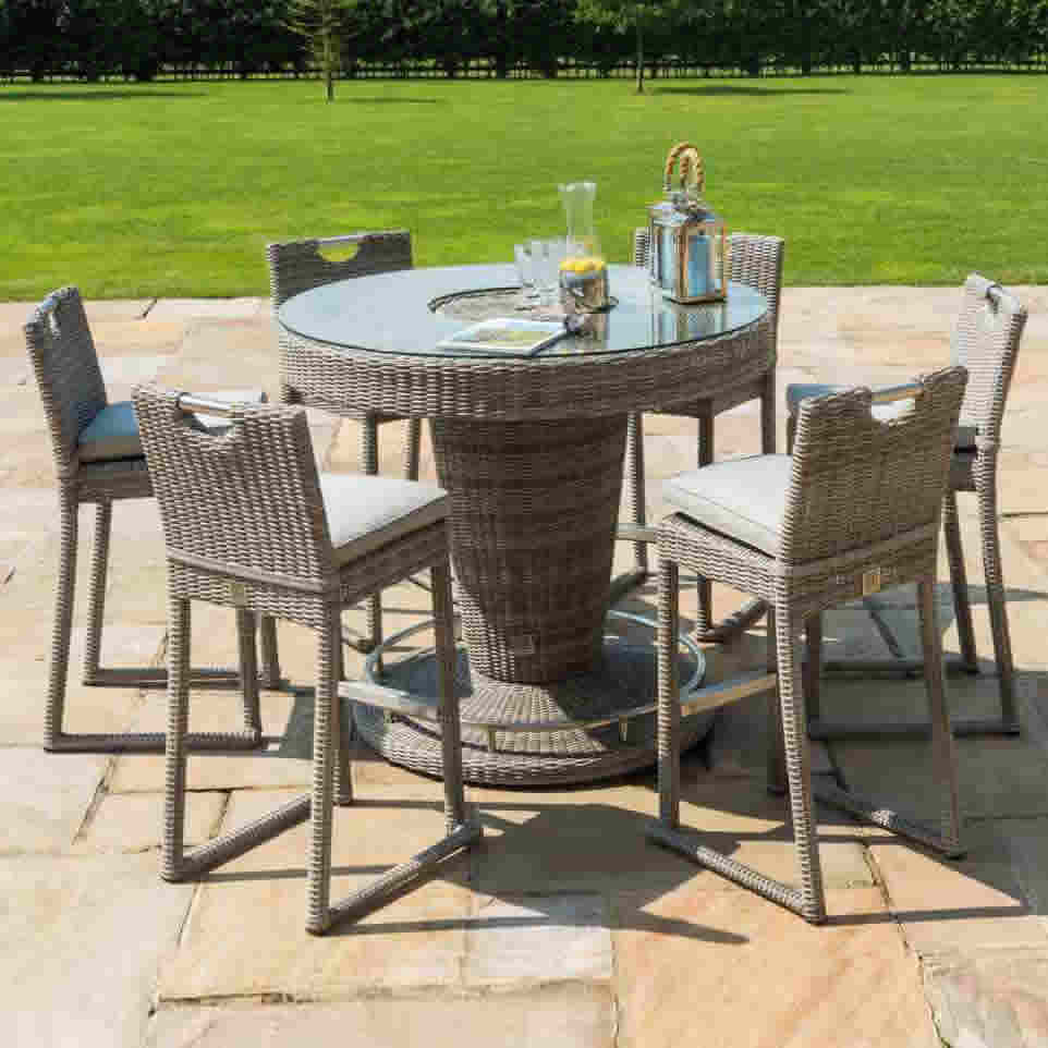 Oxford 6 Seat Round Bar Set with Ice Bucket