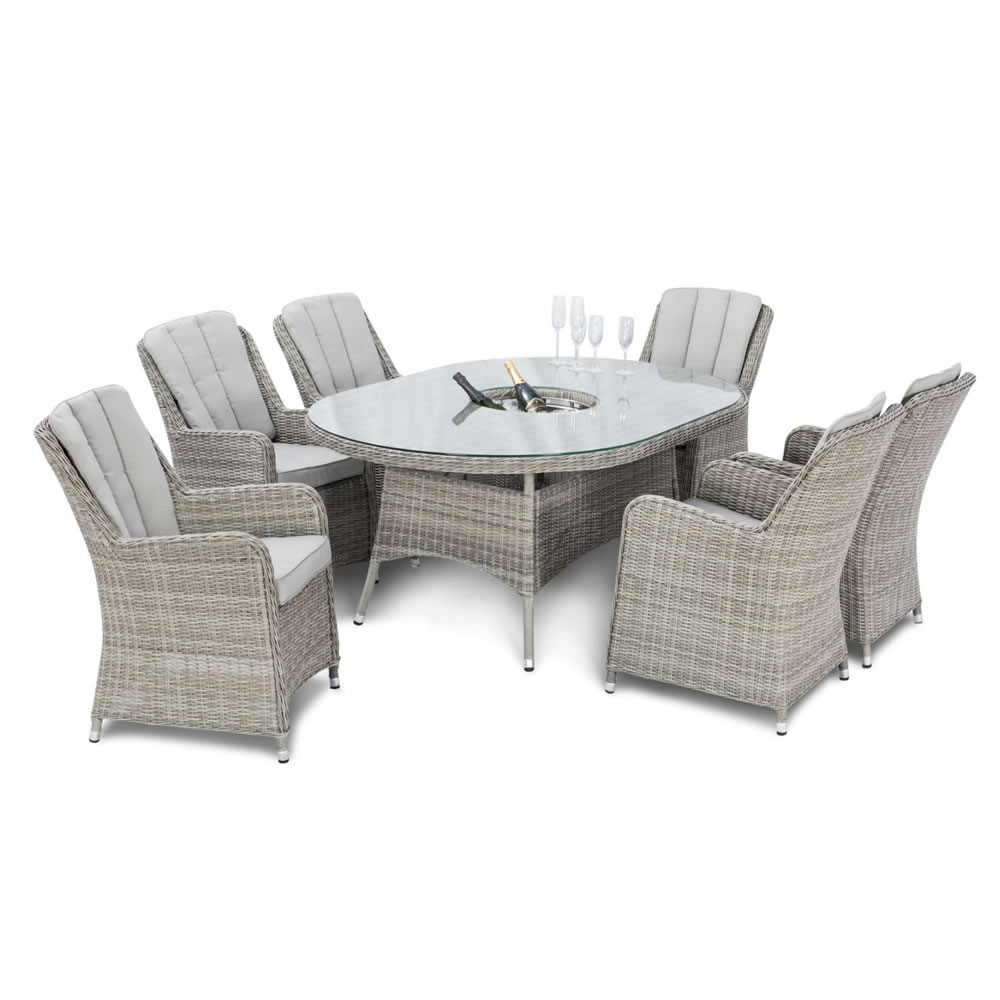 Exclusive Quick Dry Oxford 6 Seat Oval Venice Dining Set