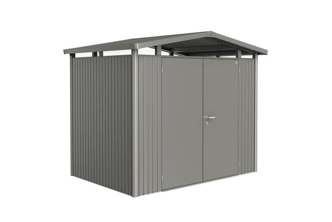 Garden Shed Panorama - Metallic Quartz Grey - 273 x 198 x 227 - Double Door