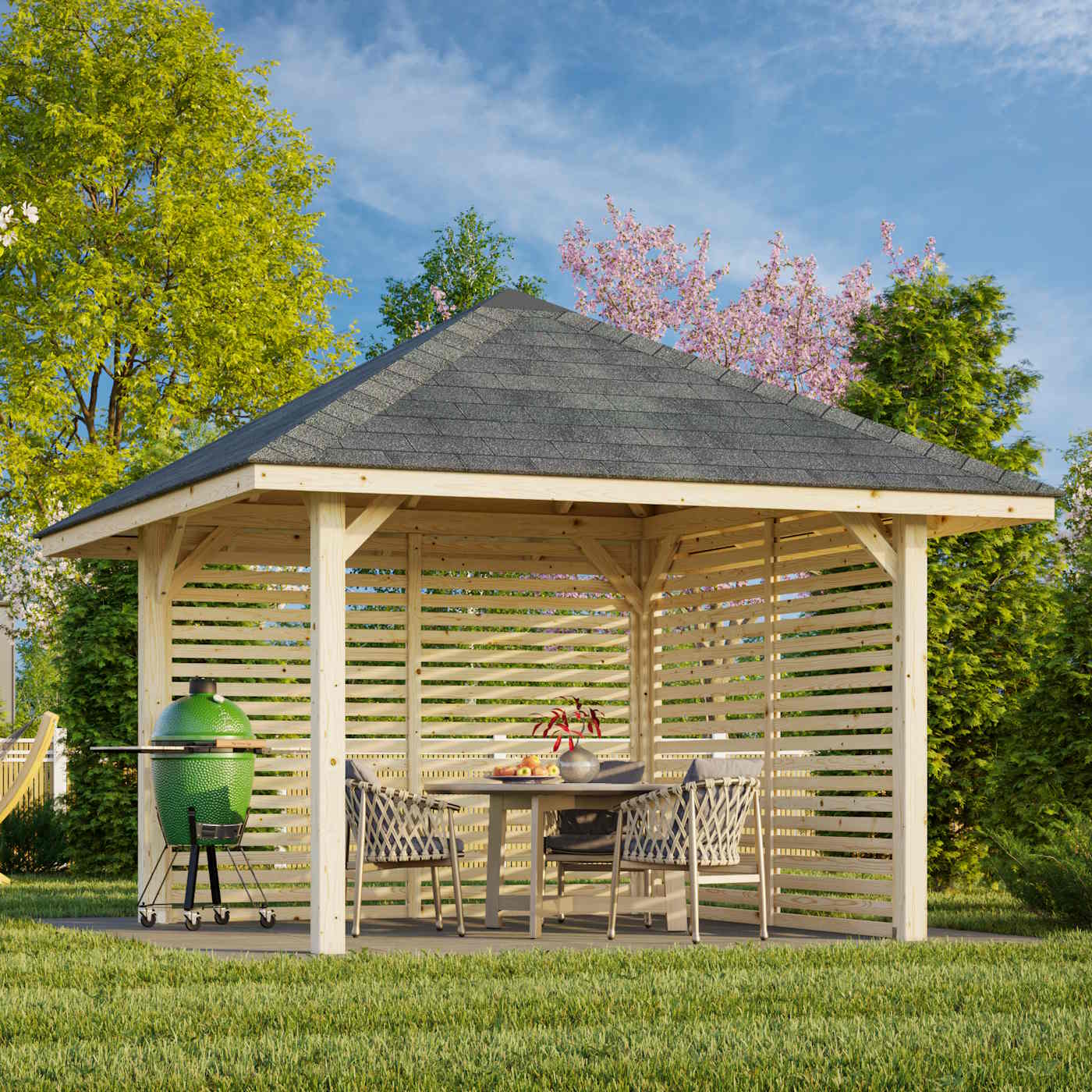 Bianca 8.3m Gazebo with Connect Wall (319cm x 300cm x 300cm)