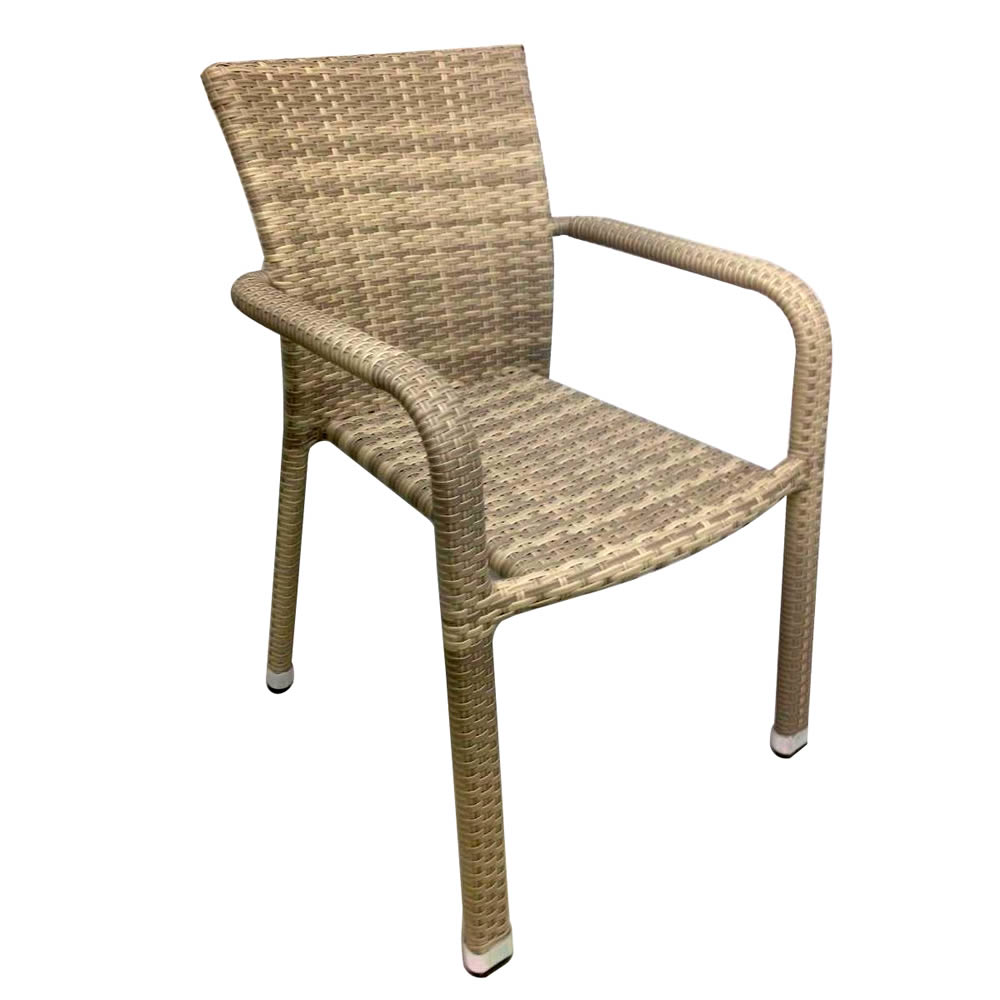 Oliveira Brown Rattan Commercial Chair
