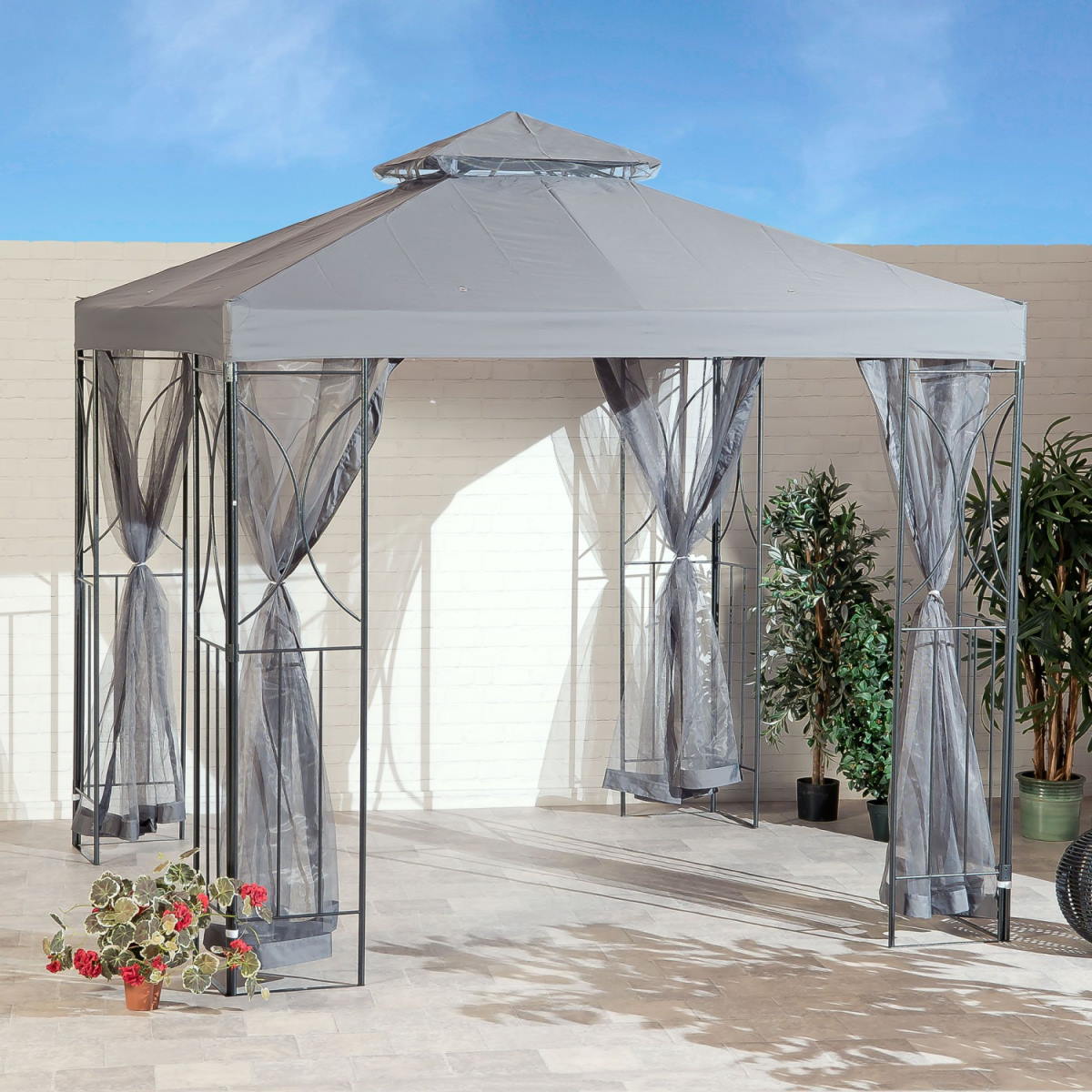 2.5 Meter Wide Polenza Gazebo - Grey