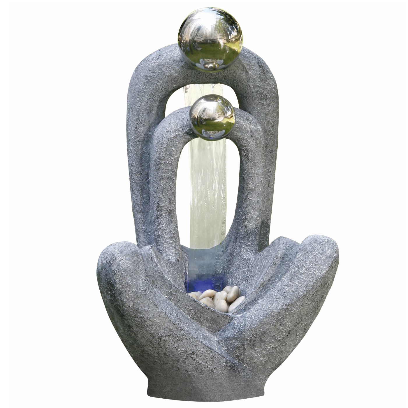 Meditating Couple Water Feature