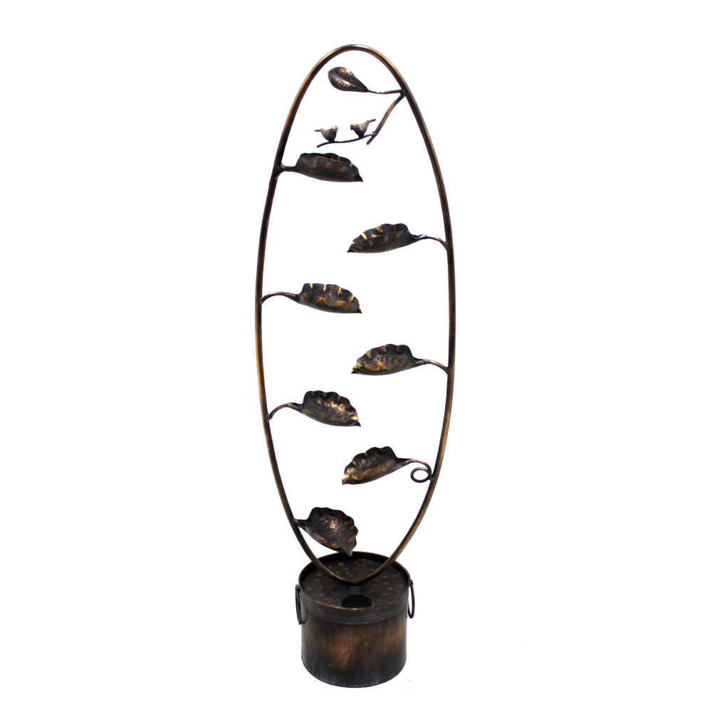 Metal Birds on Leaves