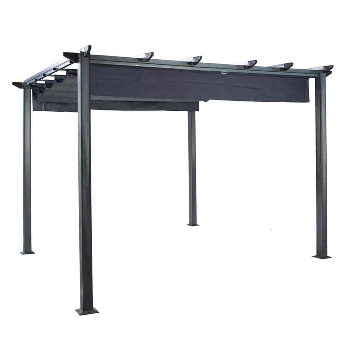 Roma 3x3 Square Pergola - Grey