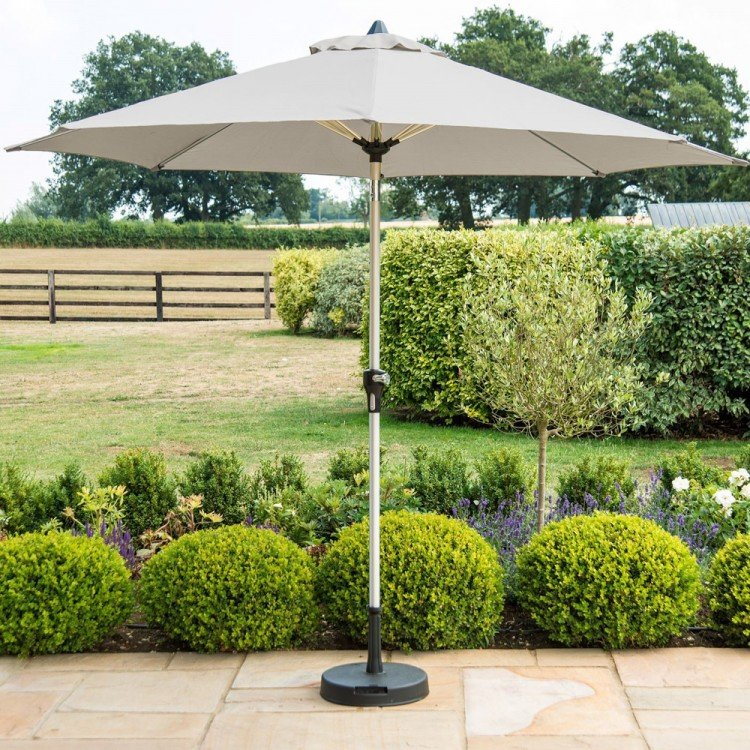 Round Parasol 2.7m in Grey