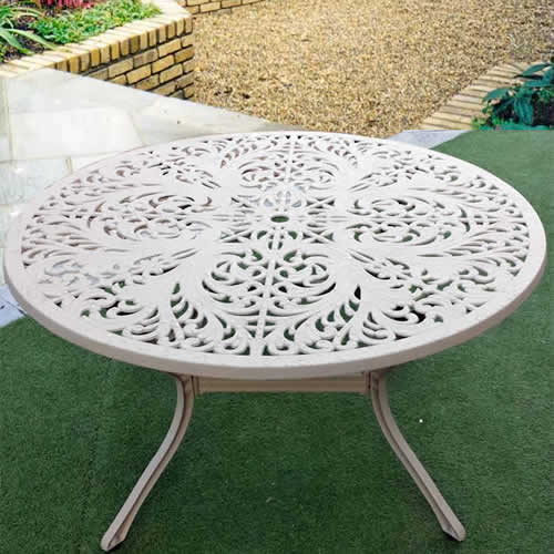Sapphire 4 Seat Cast Alumium Table - Sahara
