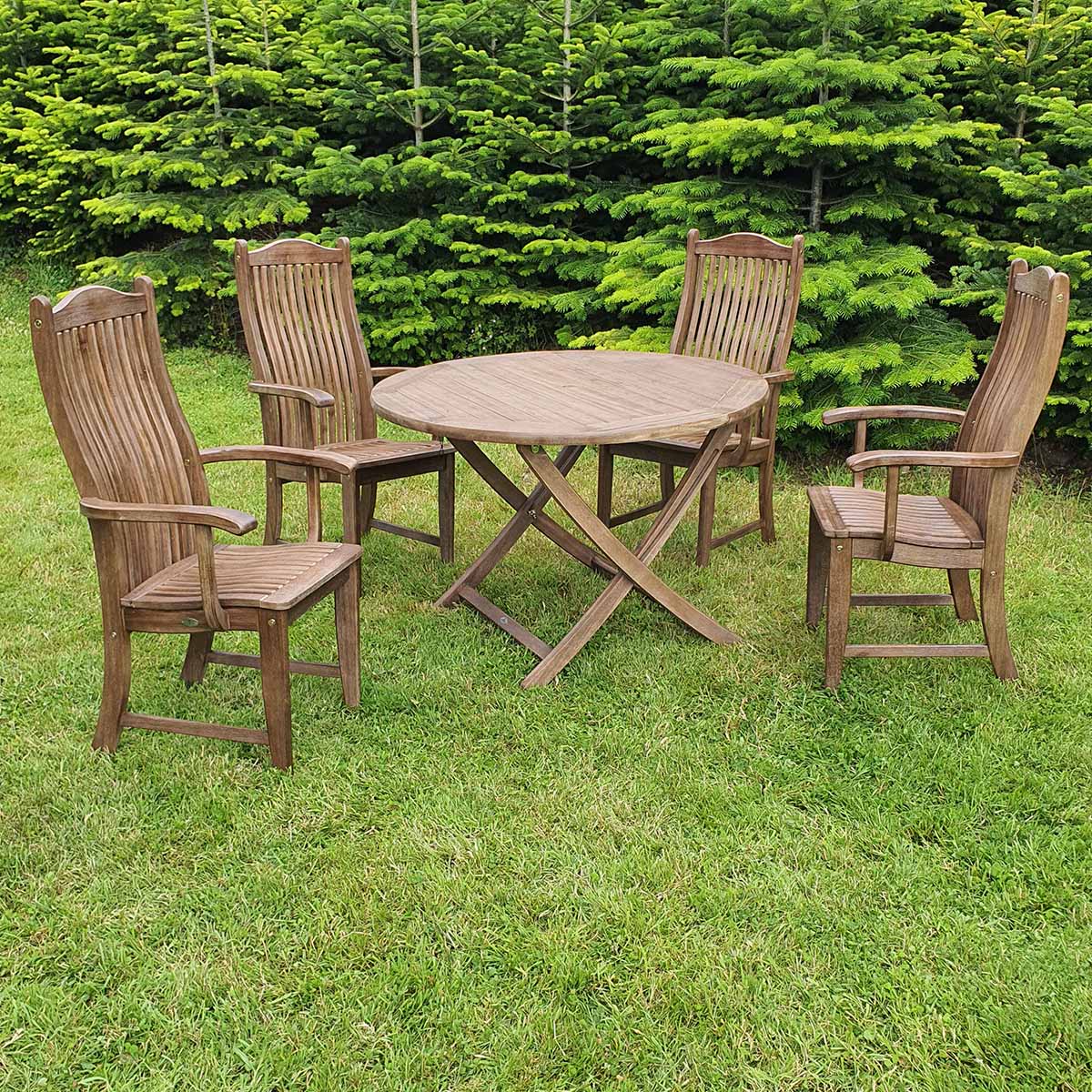 Sherwood Bengal 4 Seaters Dining Set with Folding Table