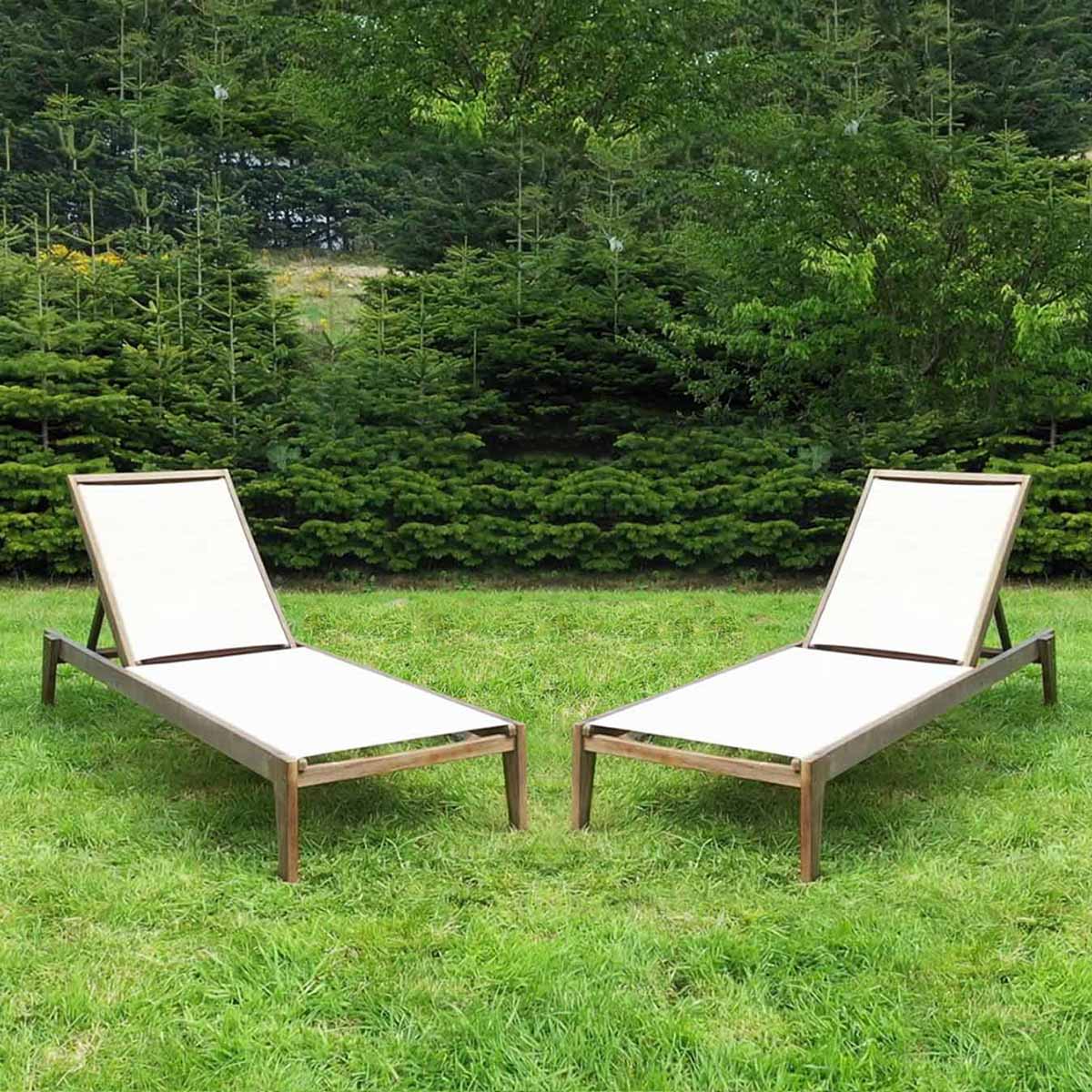 Sherwood Sun Lounger Wooden Set