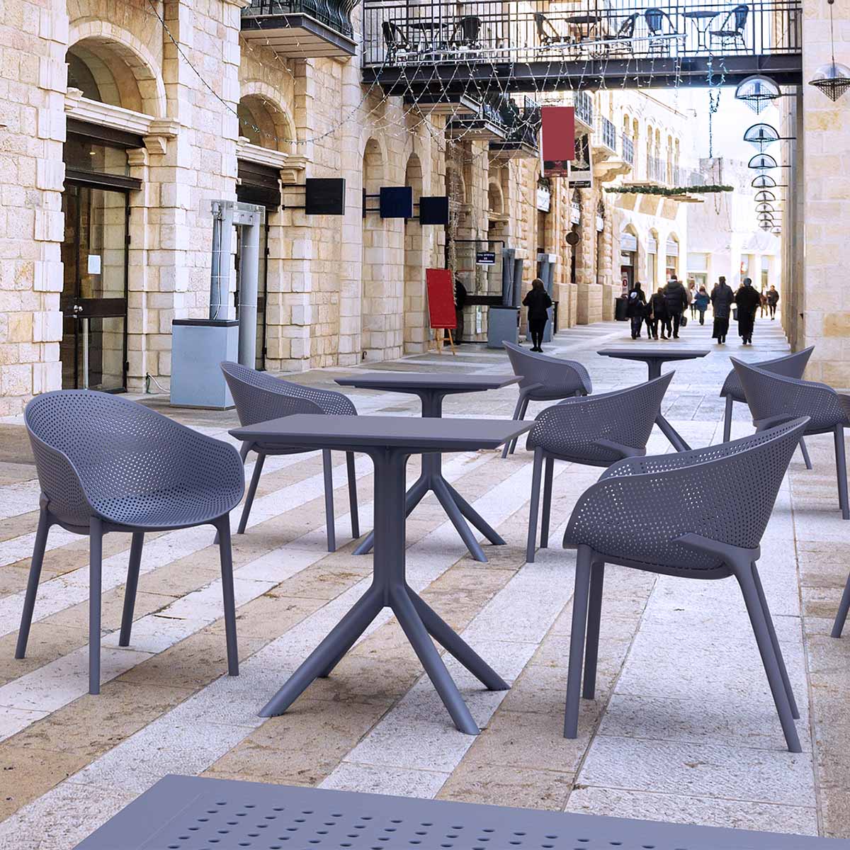Sky 60 Bistro Set in Grey