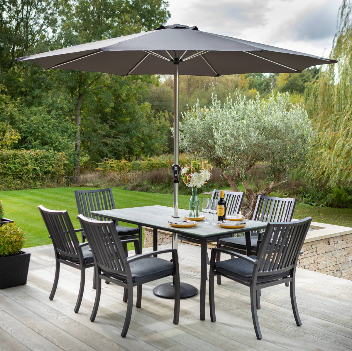 Hartman Titan 6 Seat Aluminium Rectangular Set