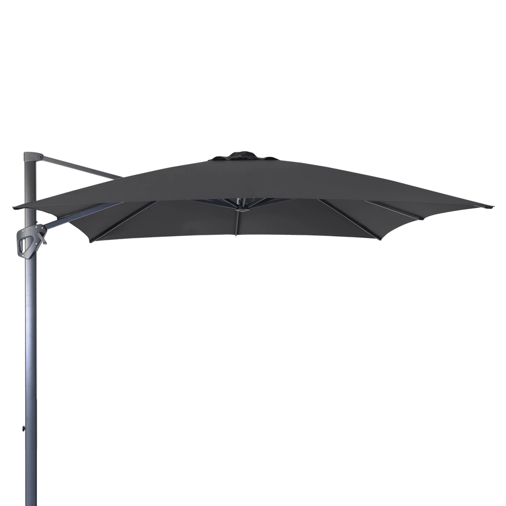 Alexander Rose 3m Square Aluminium Cantilever Parasol - Charcoal