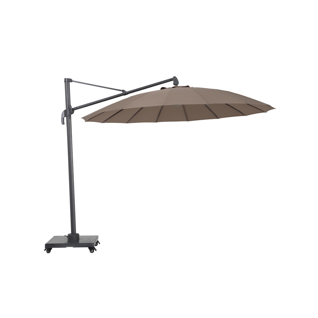 Alexander Rose Round 3m Ø Aluminium Cantilever Parasol – Taupe