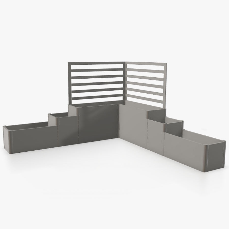 DaVinci Flexible Metal Planter - Metallic Quartz Grey - Version 1