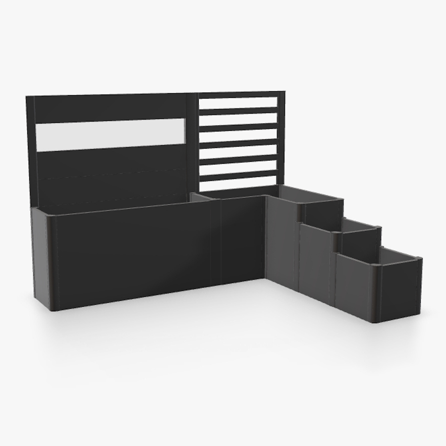 DaVinci Flexible Metal Planter - Metallic Dark Grey - Version 2