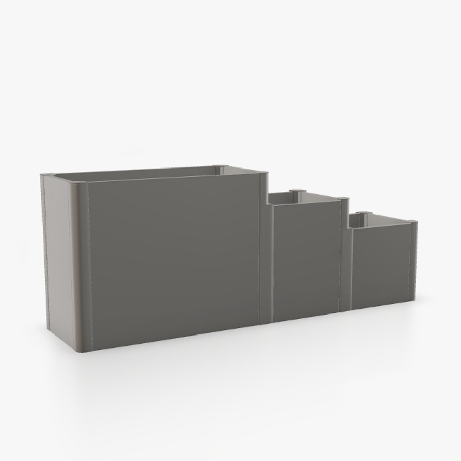 DaVinci Flexible Metal Planter - Metallic Quartz Grey - Version 3