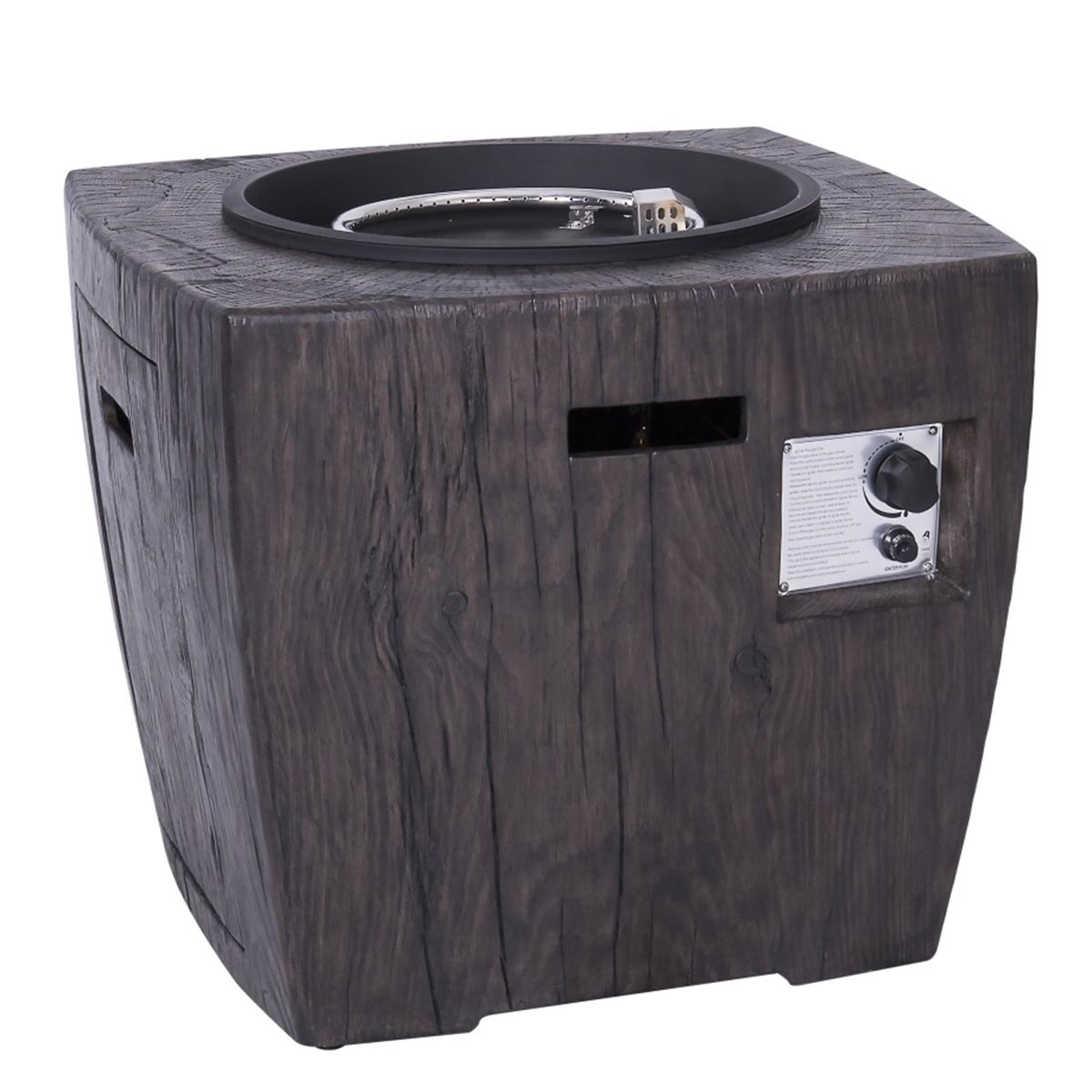 Wood Effect Gas Fire Pit