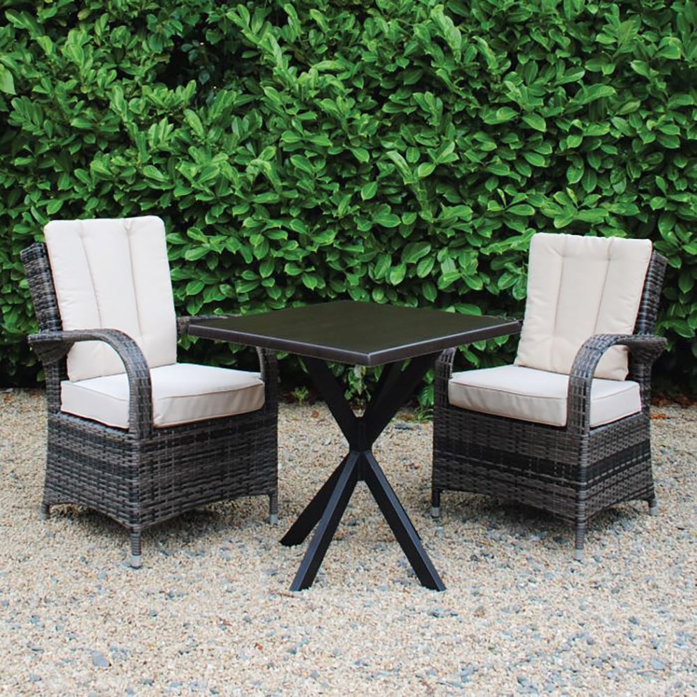 2 Seater Yeni Wenge with Werzalit Table, Lexi Legs & Cairo Chairs