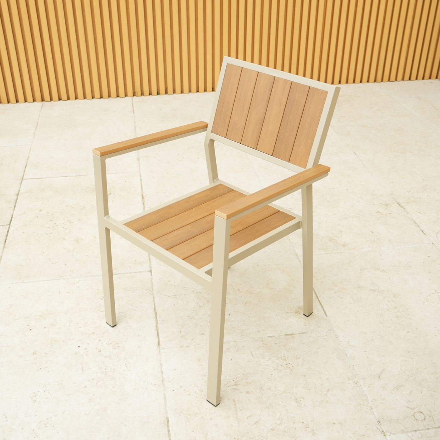 Fairmont High Back Chair - Taupe and Light Brown