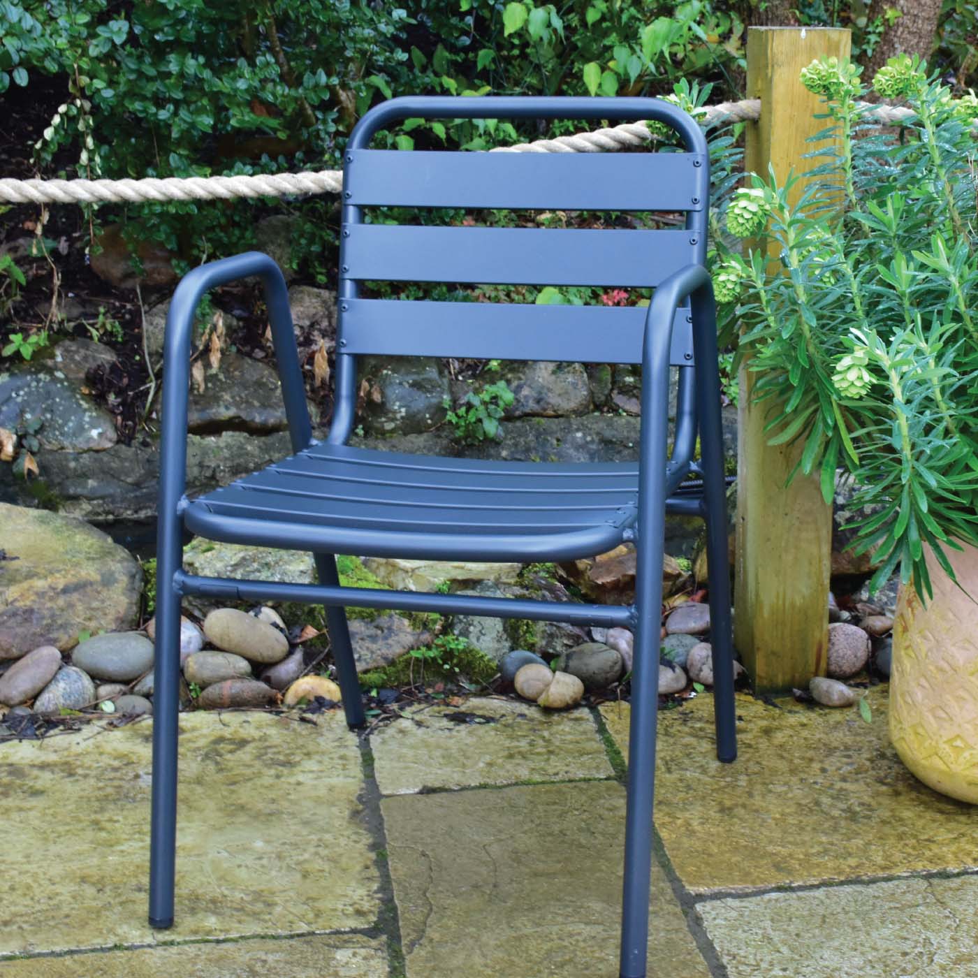 Sorrento Aluminium Chair - Dark Grey