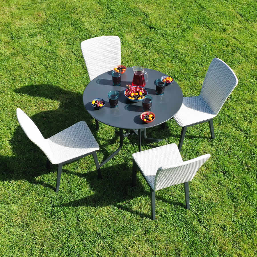 Zurich 4 Seater Round Dining Set