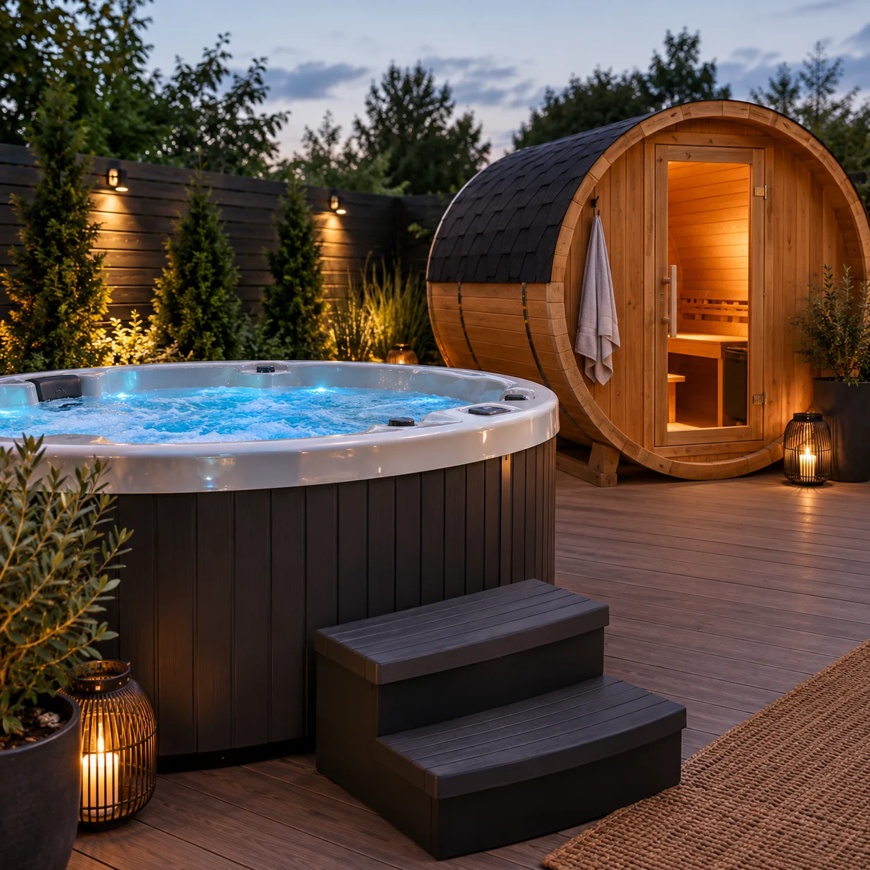 Slowing Down with a Sauna or Hot Tub