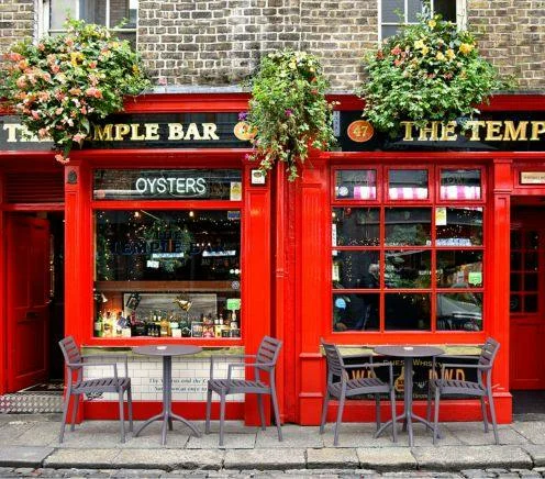 Siesta Plastic Furniture outside the Temple Bar Pub