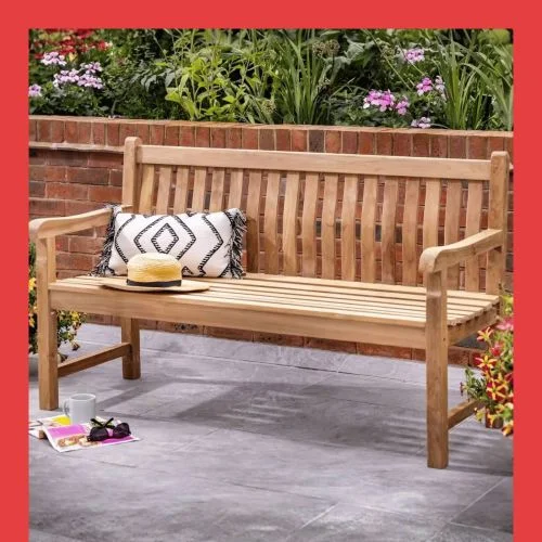 Hartman Tatton 3 Seat Natural Teak Bench
