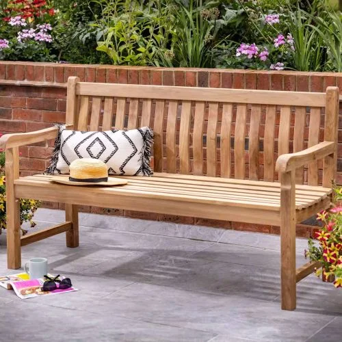 Hartman Tatton 3 Seat Natural Teak Bench