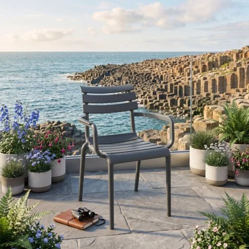 Paris Outdoor Garden Armchair - Dark Grey