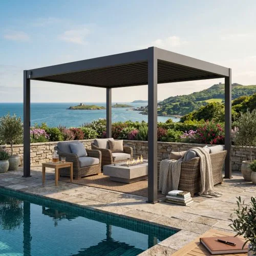 Zeus Bio-Climatic Pergola - Charcoal (3m x 4m)